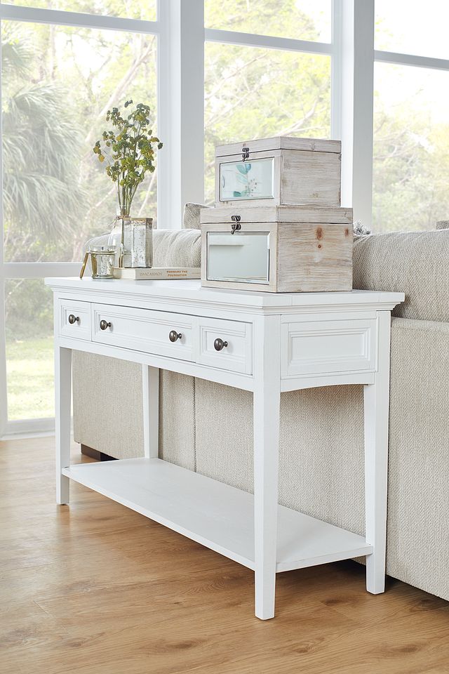 Heron Cove White Sofa Table