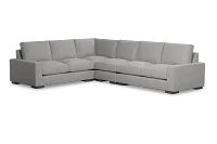 Edgewater Victory Gray Medium Two-arm Sectional