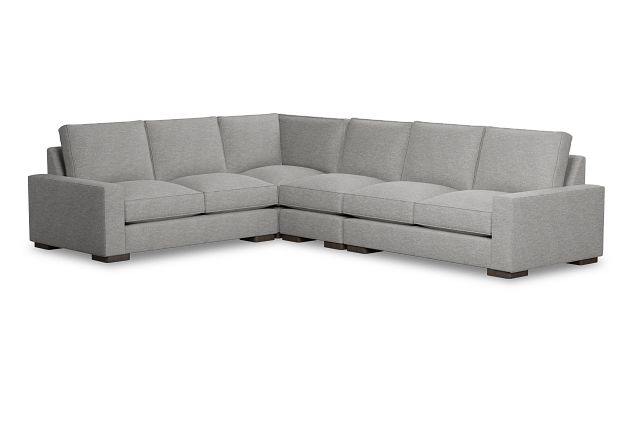 Edgewater Victory Gray Medium Two-arm Sectional