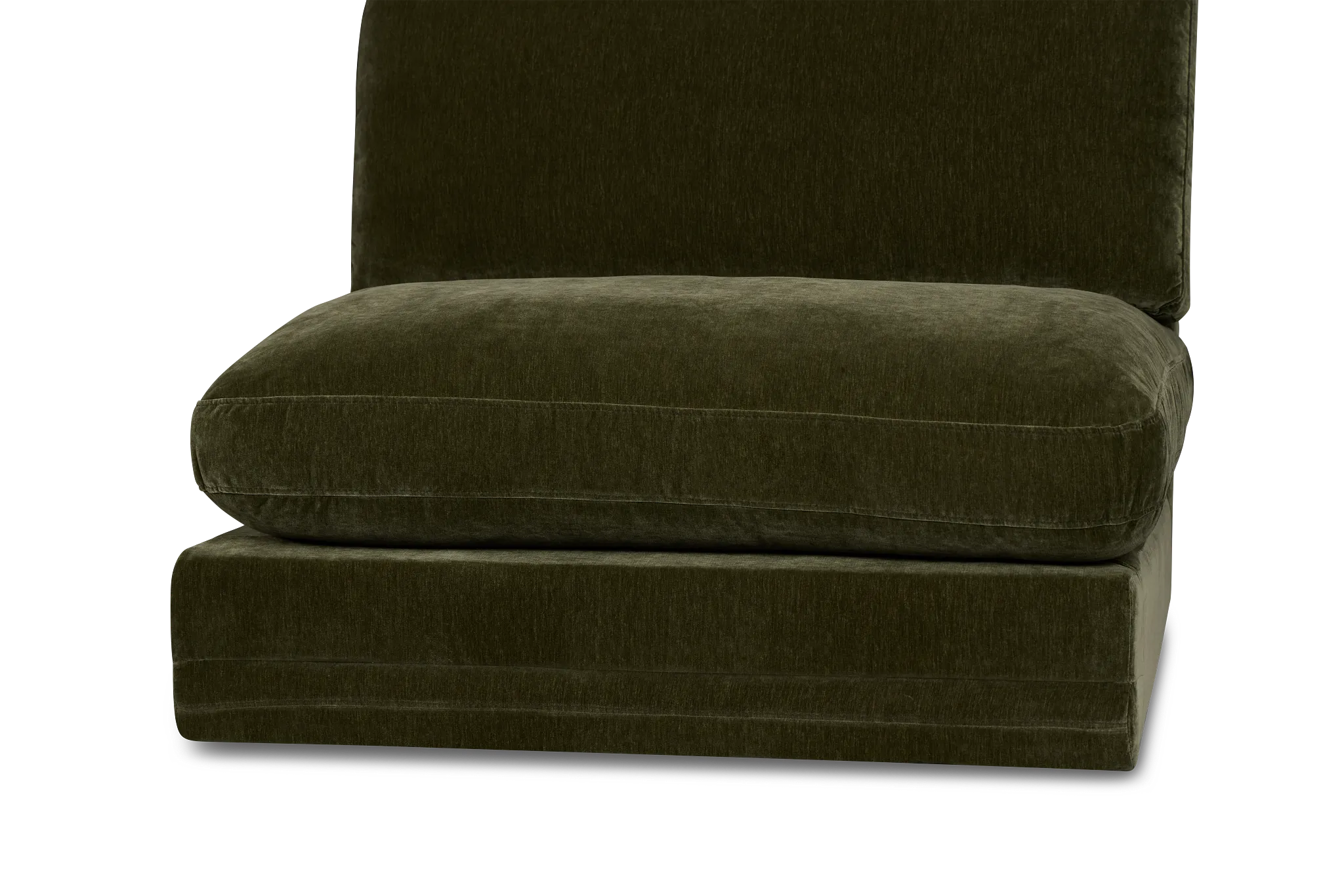 Jules Green Velvet Armless Chair