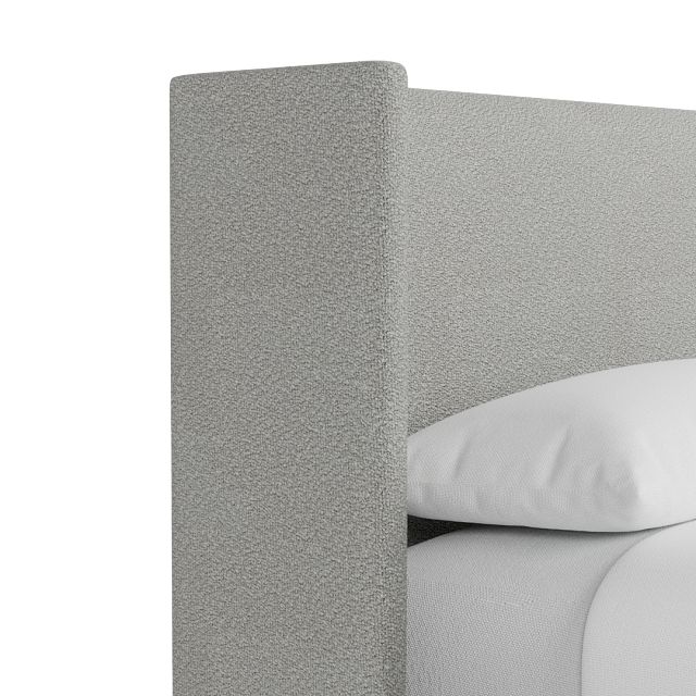Captiva Sutton Gray 48" Upholstered Shelter Bed