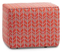 Bogatell Orange Fabric Indoor/outdoor Accent Ottoman
