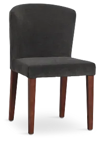 Bentley Dark Gray Velvet Upholstered Side Chair