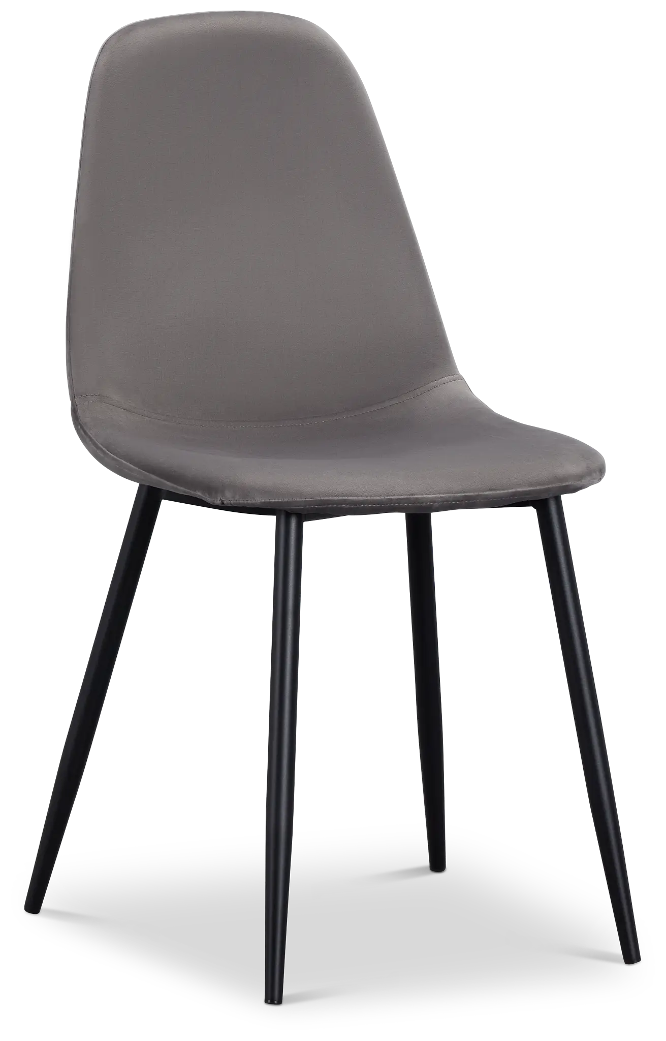 Havana Light Gray Velvet Upholstered Side Chair W/ Black Legs Havana Light Gray Velvet Upholstered Side Chair W/ Black Legs