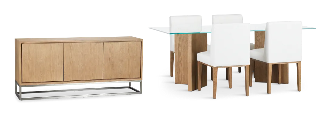 Haven Glass 80" Dining Room