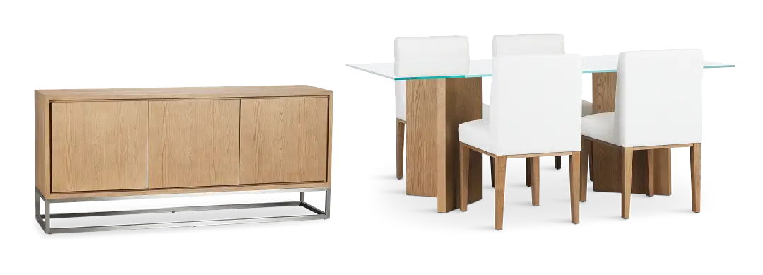 Haven Glass 80" Dining Room Haven Glass 80" Dining Room