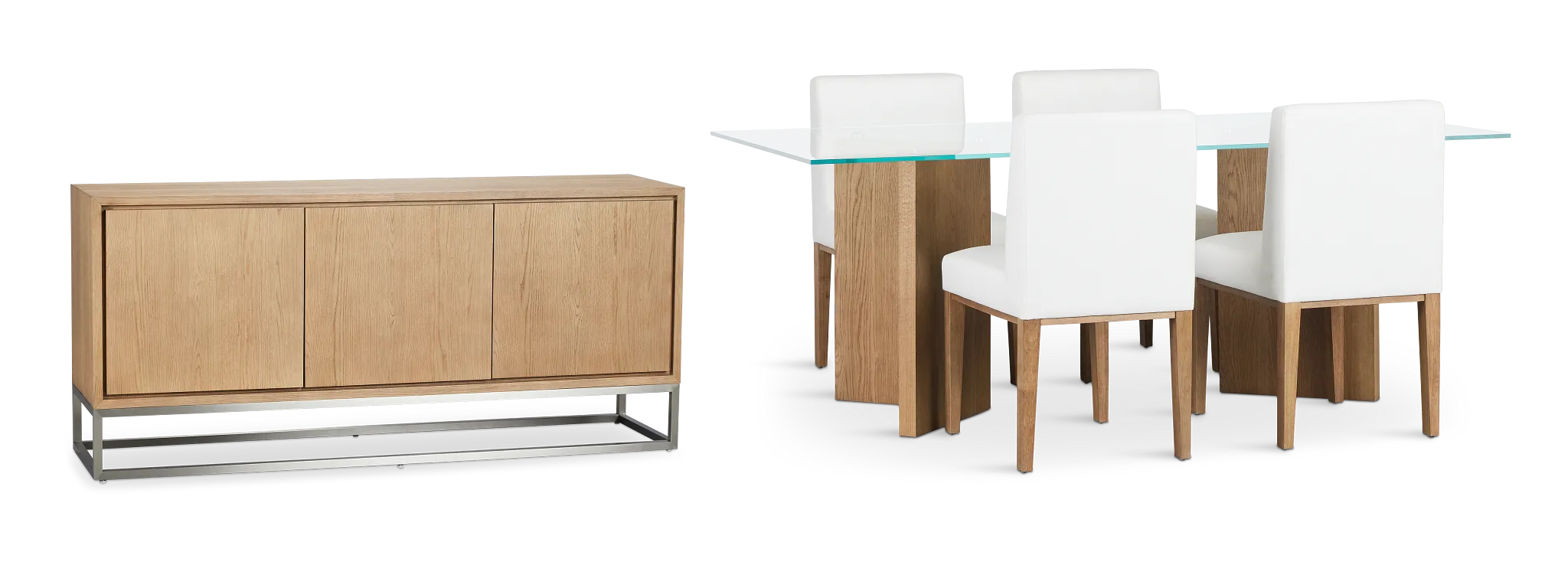 Haven Glass 80" Dining Room