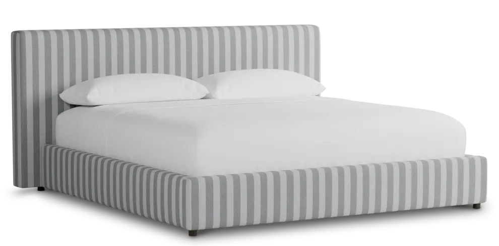 Grayton Sea Lane Light Gray 44" Upholstered Platform Bed Grayton Sea Lane Light Gray 44" Upholstered Platform Bed