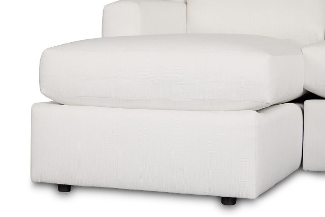 Rhodes White Fabric Large Left Chaise Sectional
