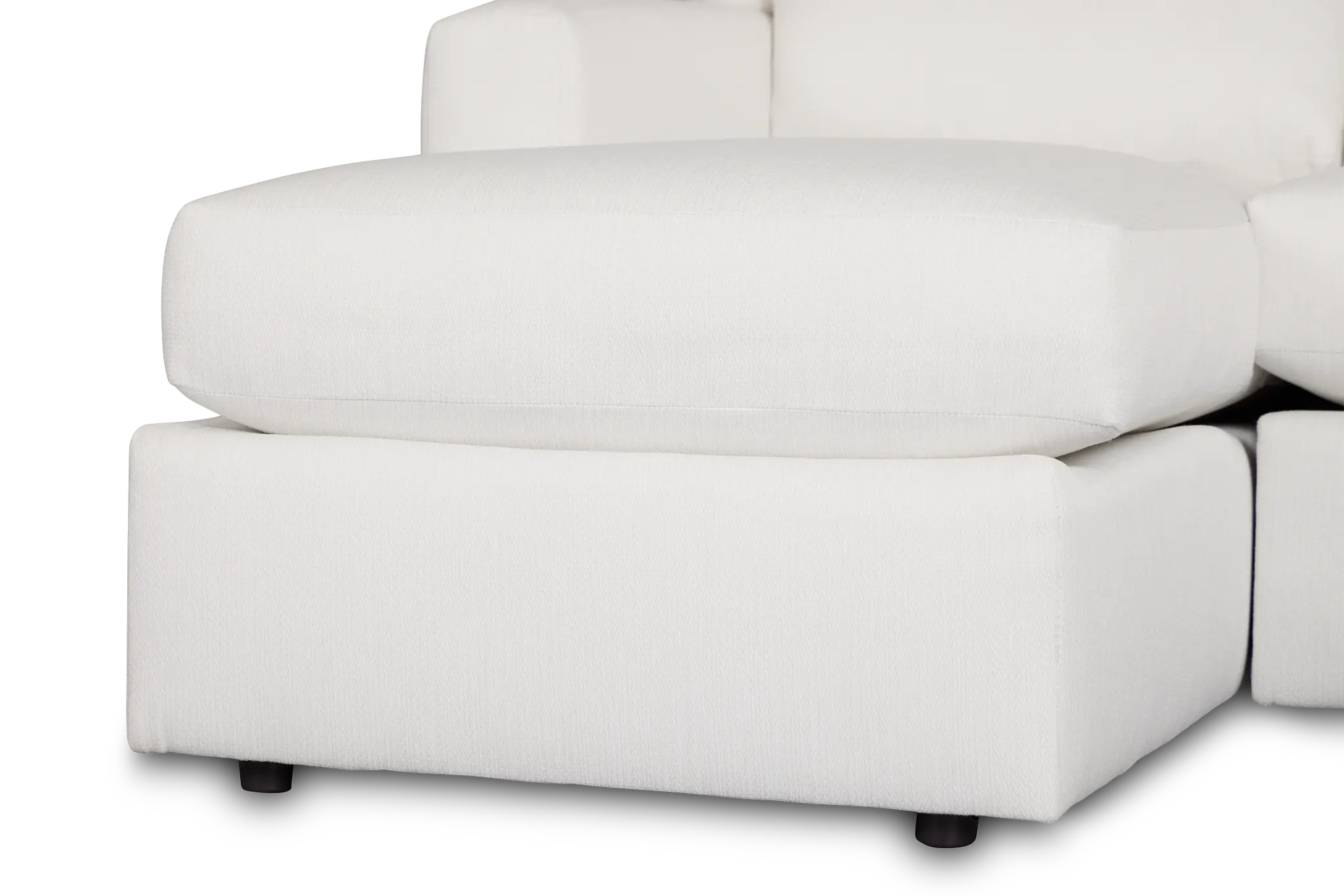 Rhodes White Fabric Large Left Chaise Sectional Rhodes White Fabric Large Left Chaise Sectional