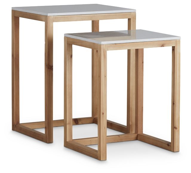 Mave Set Of 2 Marble Nesting Tables