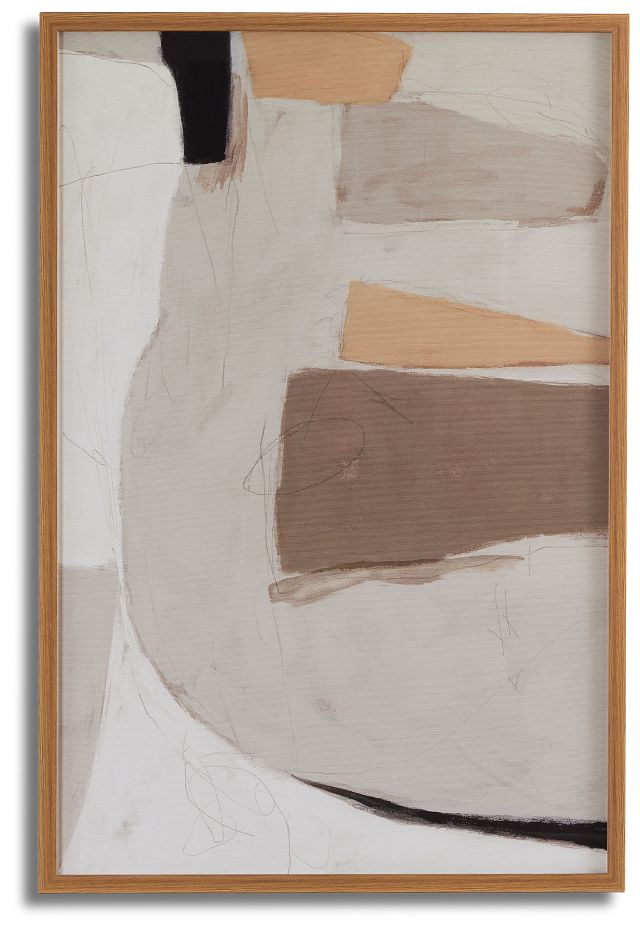 Iyana Light Beige Framed Wall Art