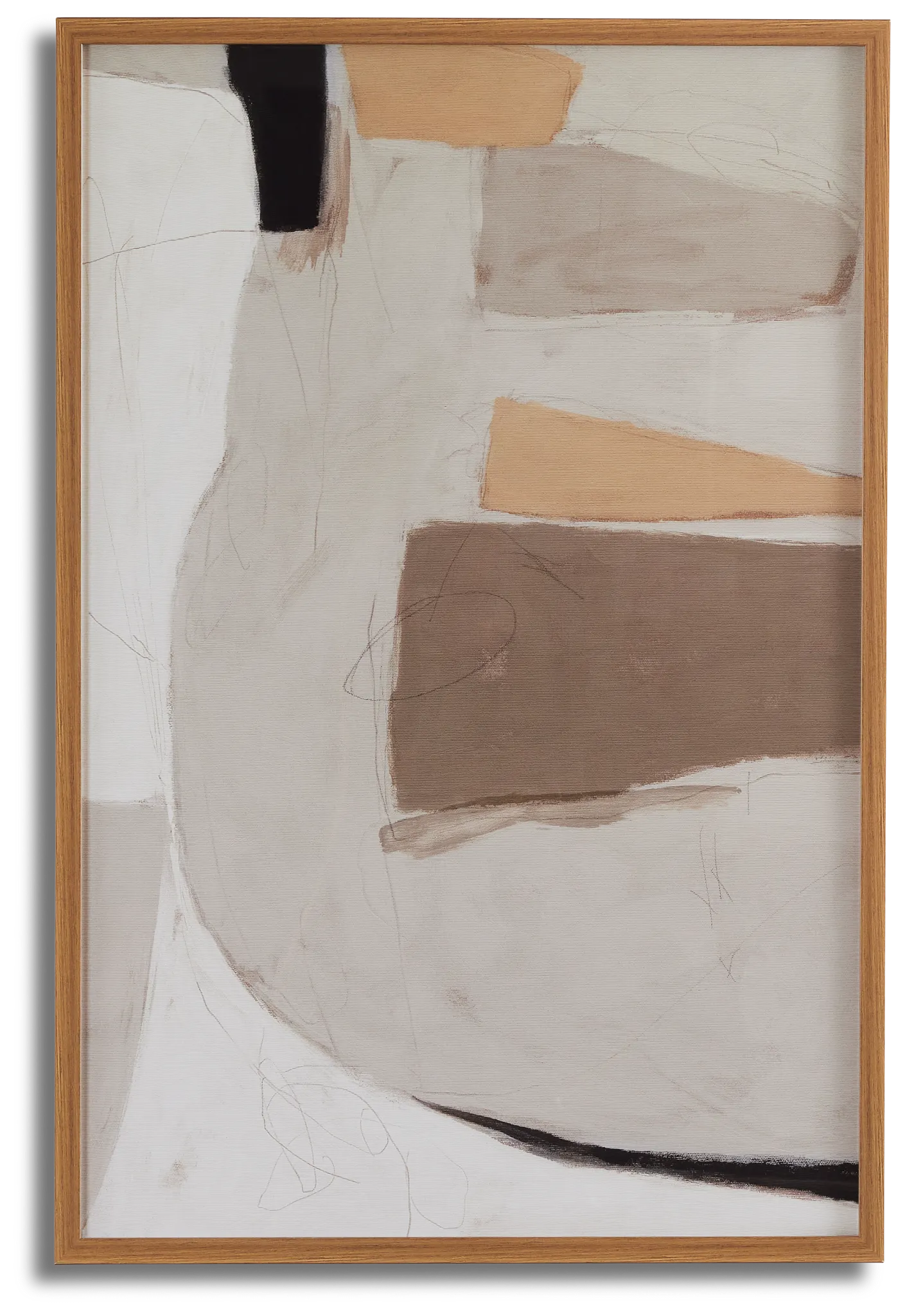 Iyana Light Beige Framed Wall Art