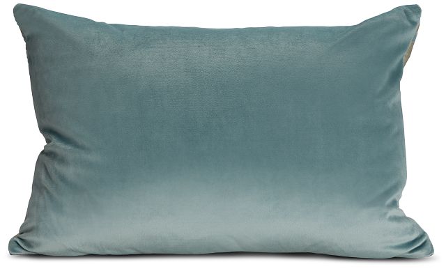 Langley Green Velvet Lumbar Accent Pillow (2)