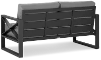 Linear Dark Gray Aluminum Loveseat