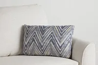 Zezster Gray Fabric Lumbar Accent Pillow