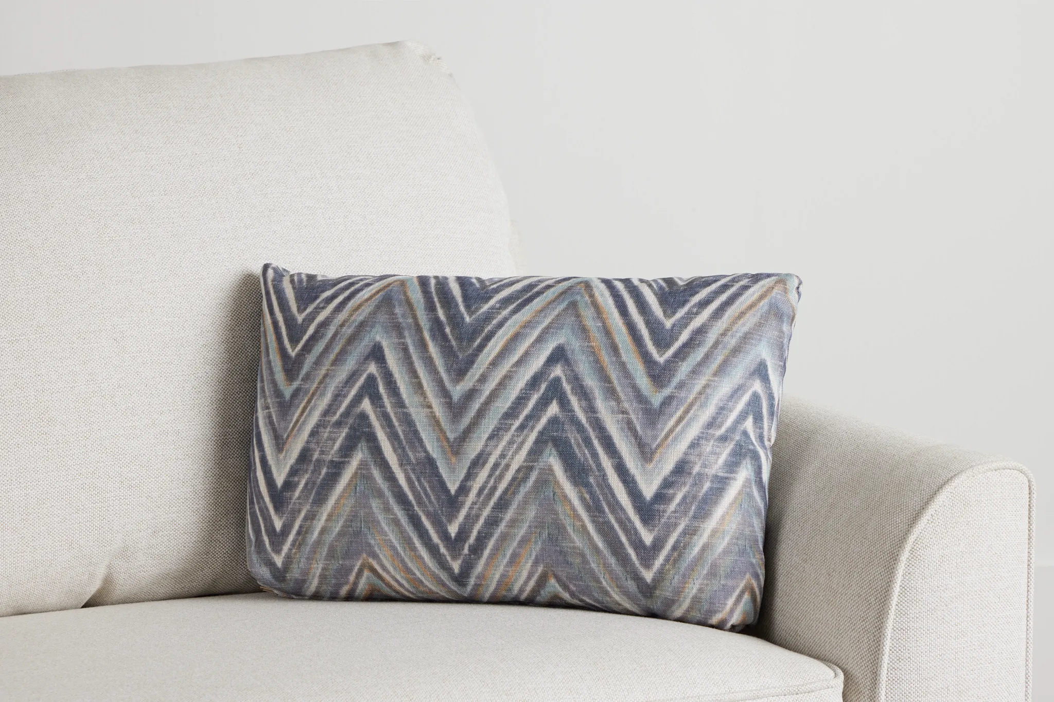 Zezster Gray Fabric Lumbar Accent Pillow