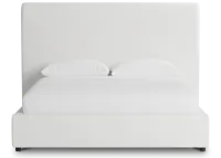 Grayton Sutton White 54" Upholstered Platform Bed