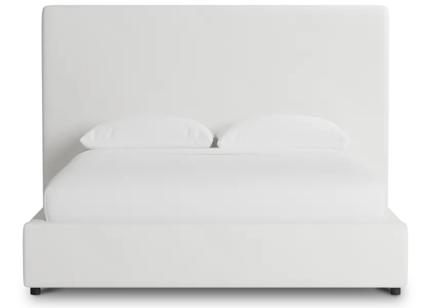 Grayton Sutton White 54" Upholstered Platform Bed Grayton Sutton White 54" Upholstered Platform Bed