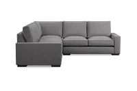 Edgewater Revenue Gray Small Two-arm Sectional