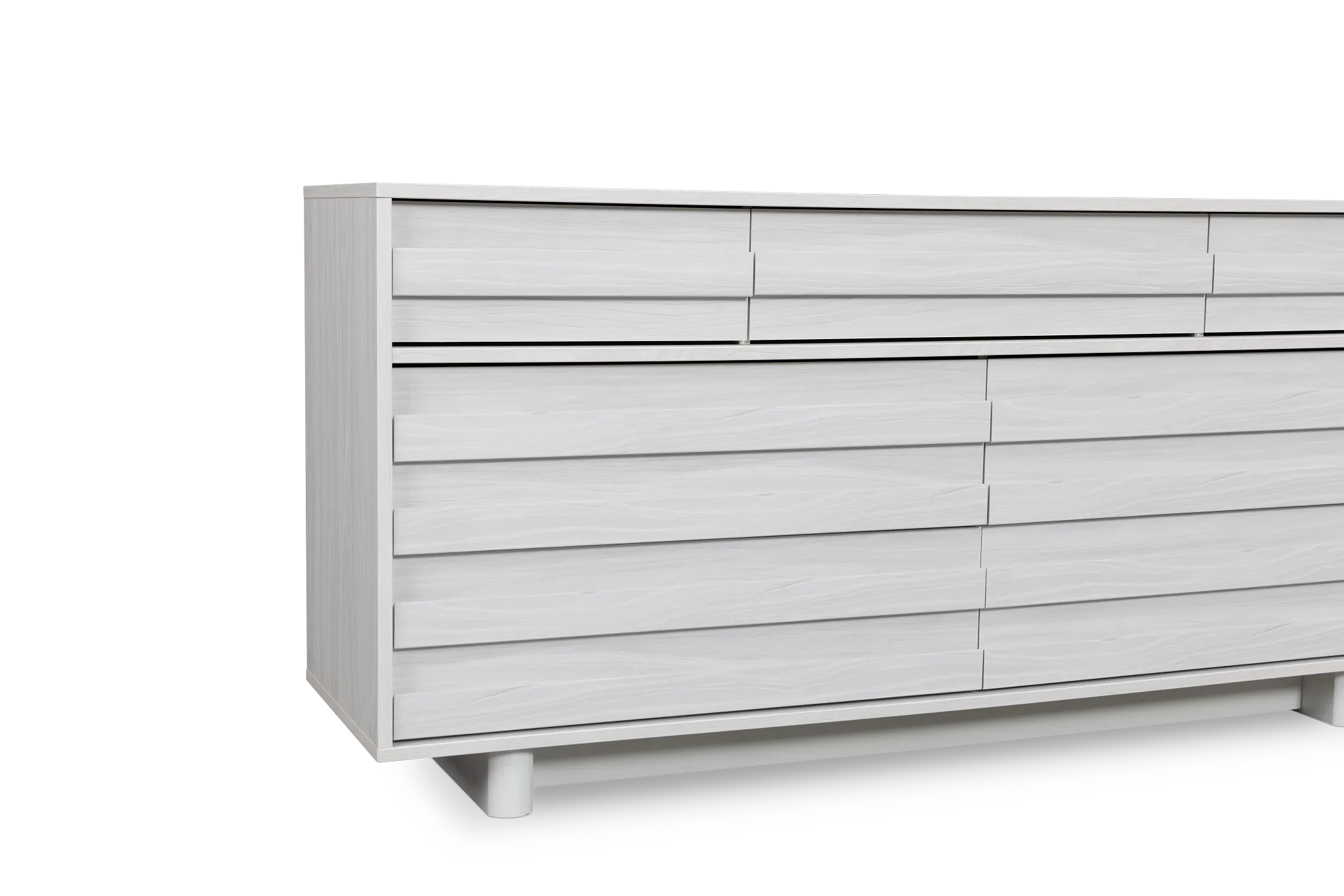 Everett White Dresser & Mirror