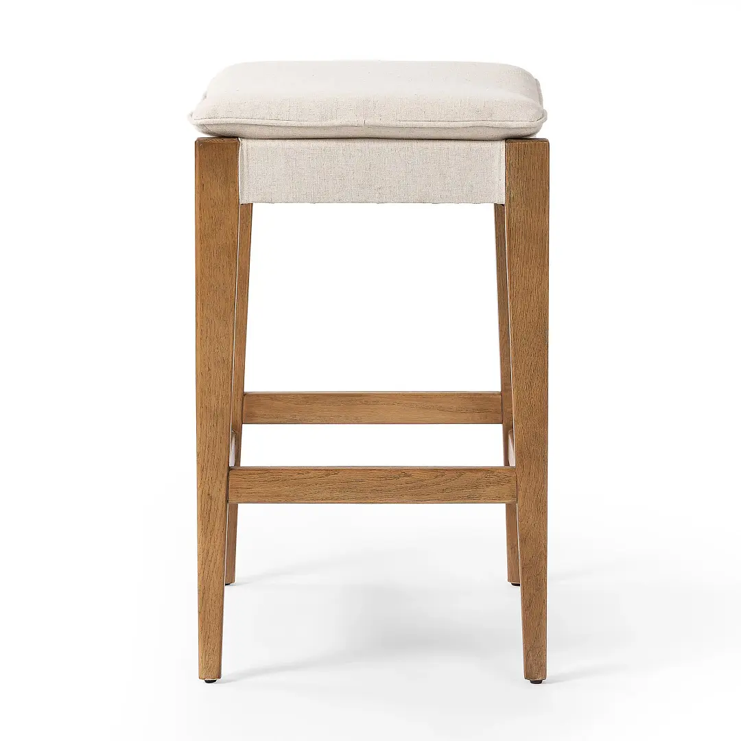 Meli Light Beige 24" Upholstered Barstool Meli Light Beige 24" Upholstered Barstool