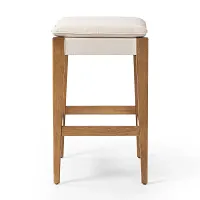 Meli Light Beige 24" Upholstered Barstool