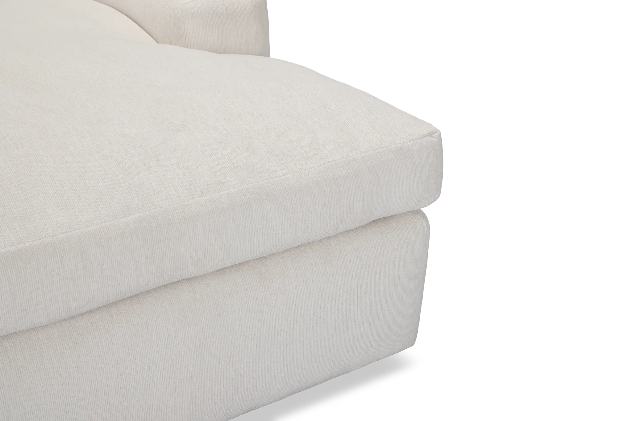 Stella Ivory Fabric Chaise