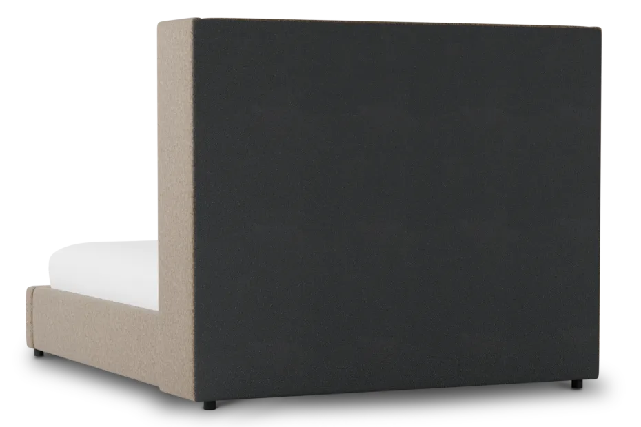 Captiva Merino Brown 60" Upholstered Shelter Bed