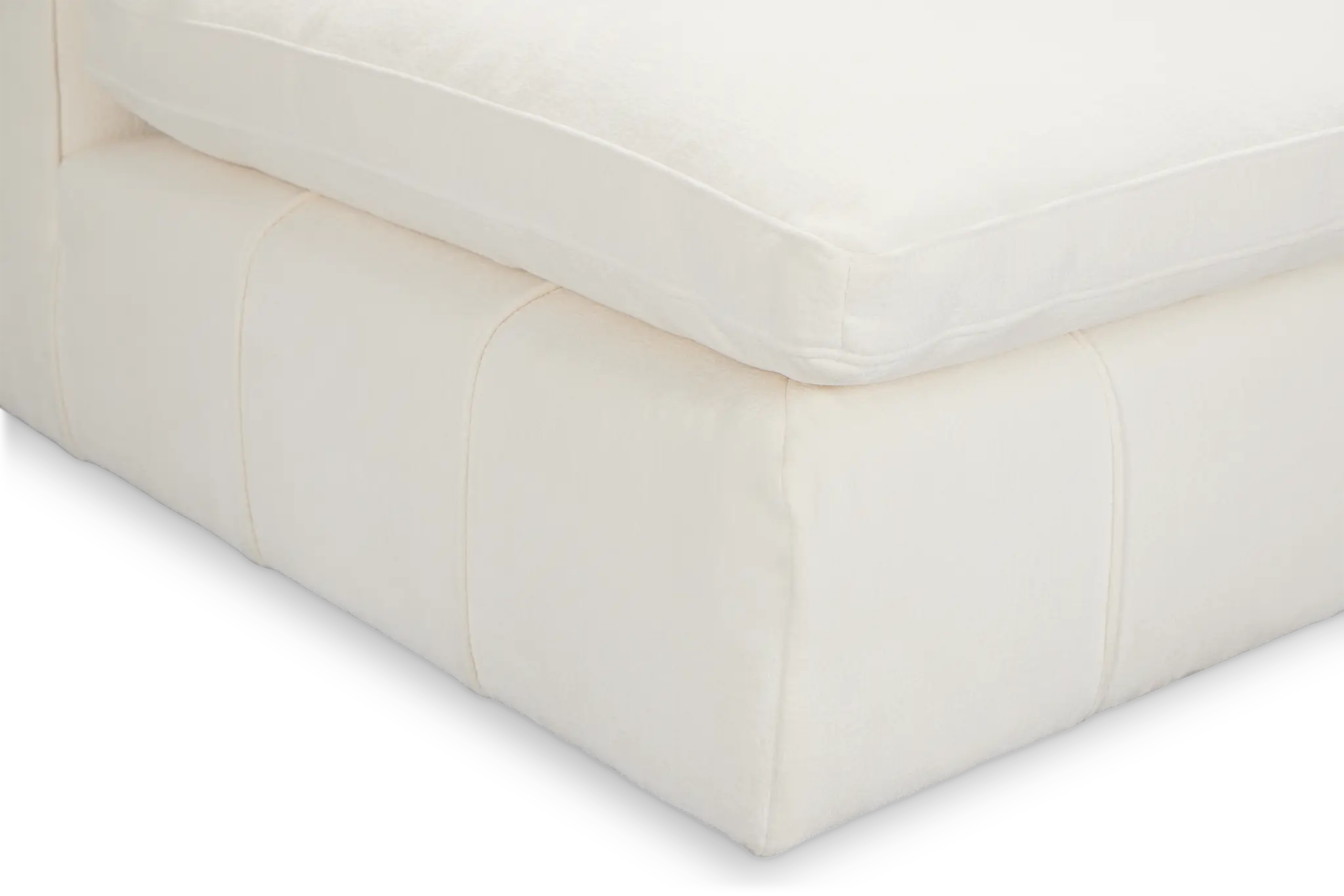 Cruz White Fabric Armless Chair Cruz White Fabric Armless Chair