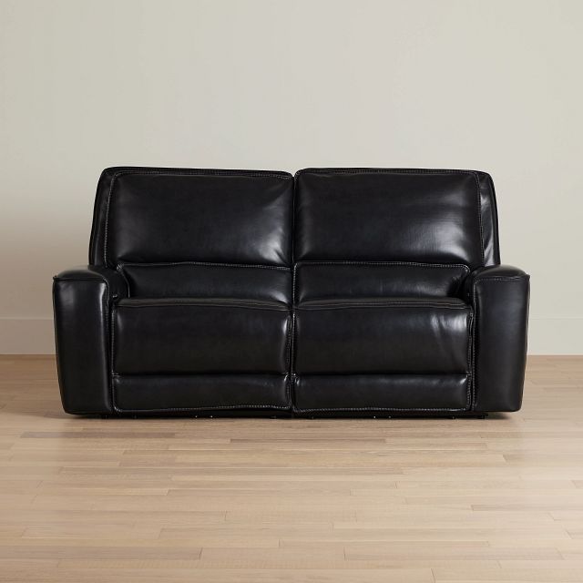 Miles Black Lthr/vinyl Power Reclining Sofa