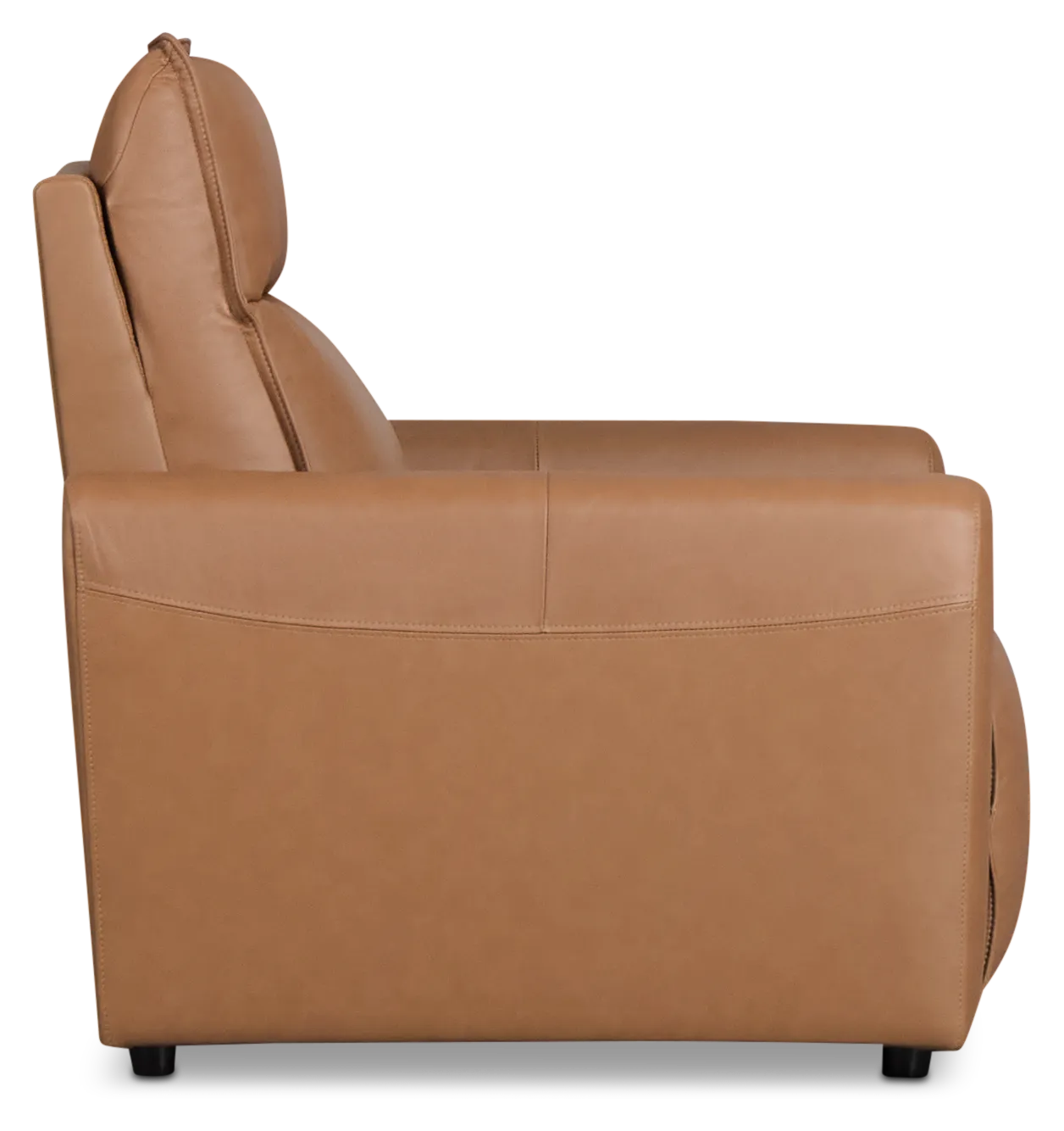 Edison Medium Brown Lthr/vinyl Power Recliner With Power Headrest