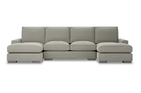 Edgewater Elite Gray Double Chaise Sectional