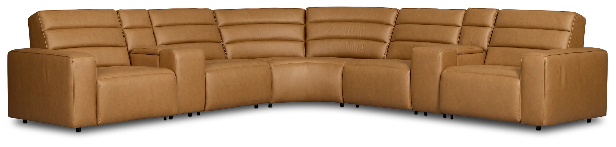 Sawyer Light Brown Micro Large Dual Power Reclining Two-arm Sectional Sawyer Light Brown Micro Large Dual Power Reclining Two-arm Sectional