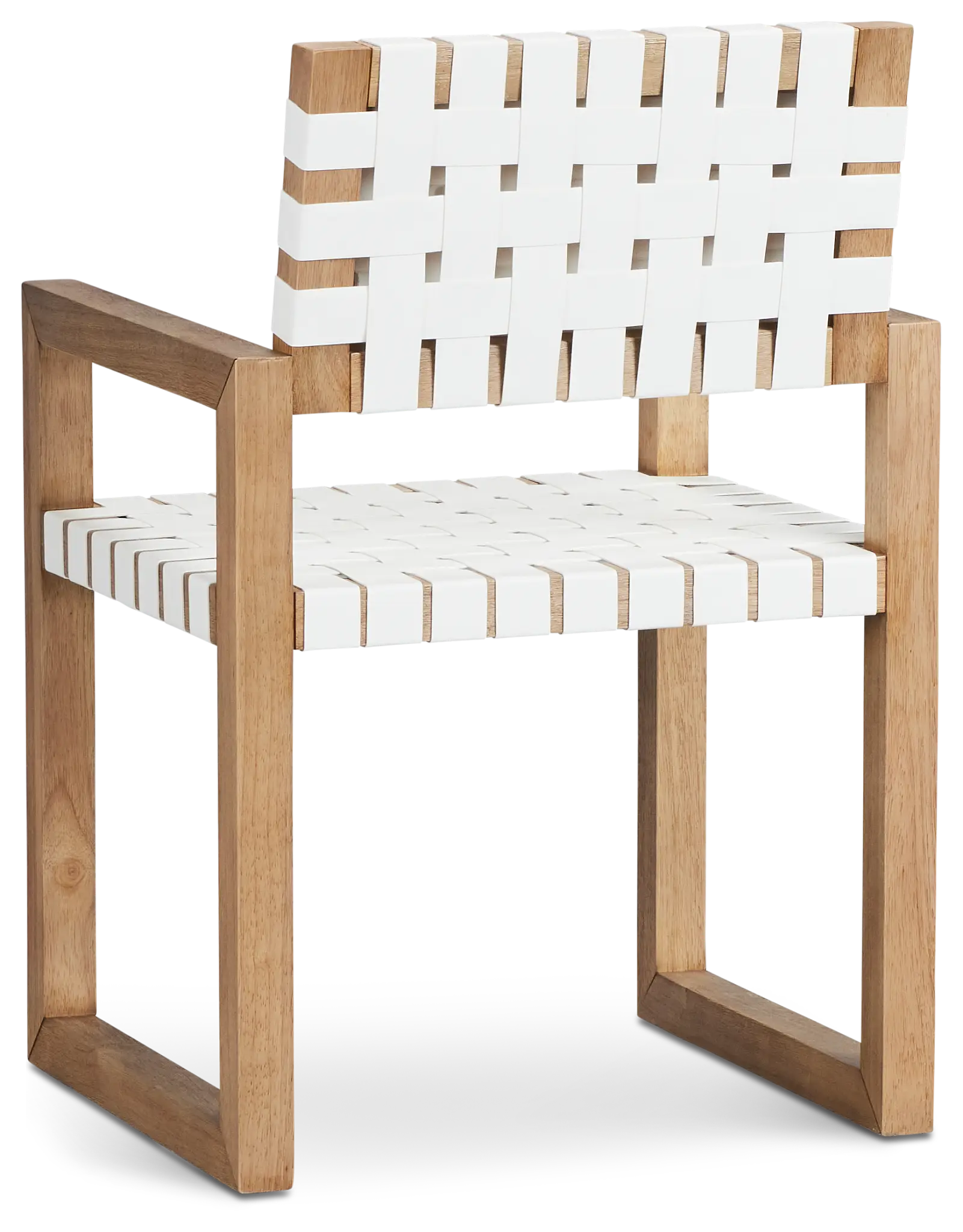 Haven White Woven Leather Arm Chair Haven White Woven Leather Arm Chair