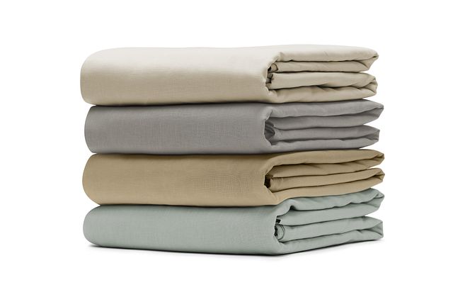 Rest & Renew Linen Blend Khaki Sheet Set