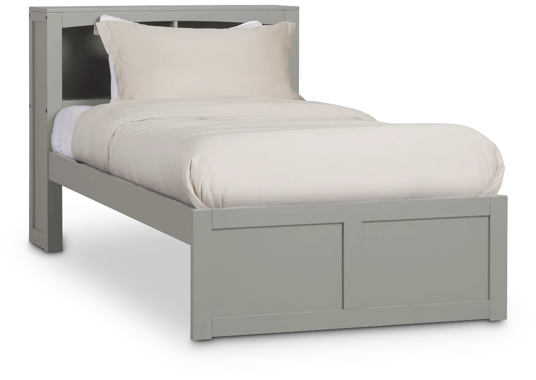 Charleston Gray Bookcase Bed