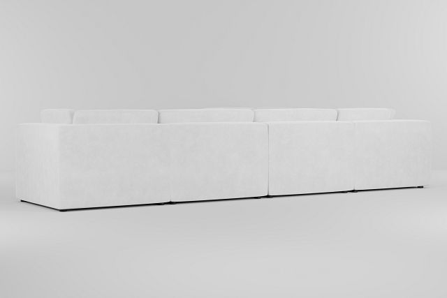 Destin Peyton White Fabric 6-piece Modular Sectional