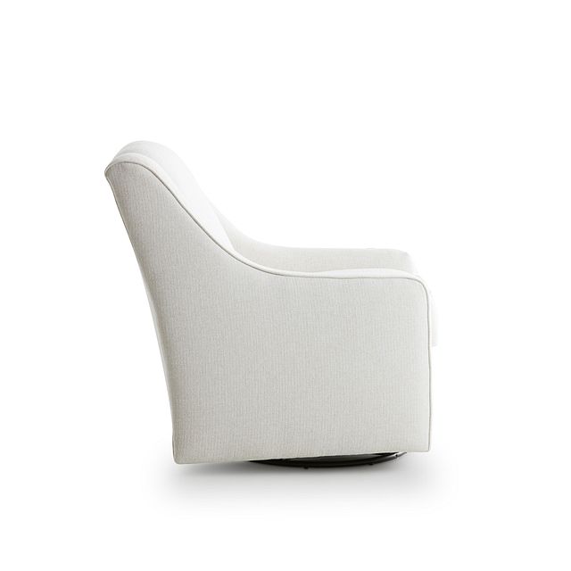 Austin White Fabric Swivel Rocker Glider