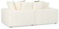 Cruz White Fabric 2-piece Modular Sofa