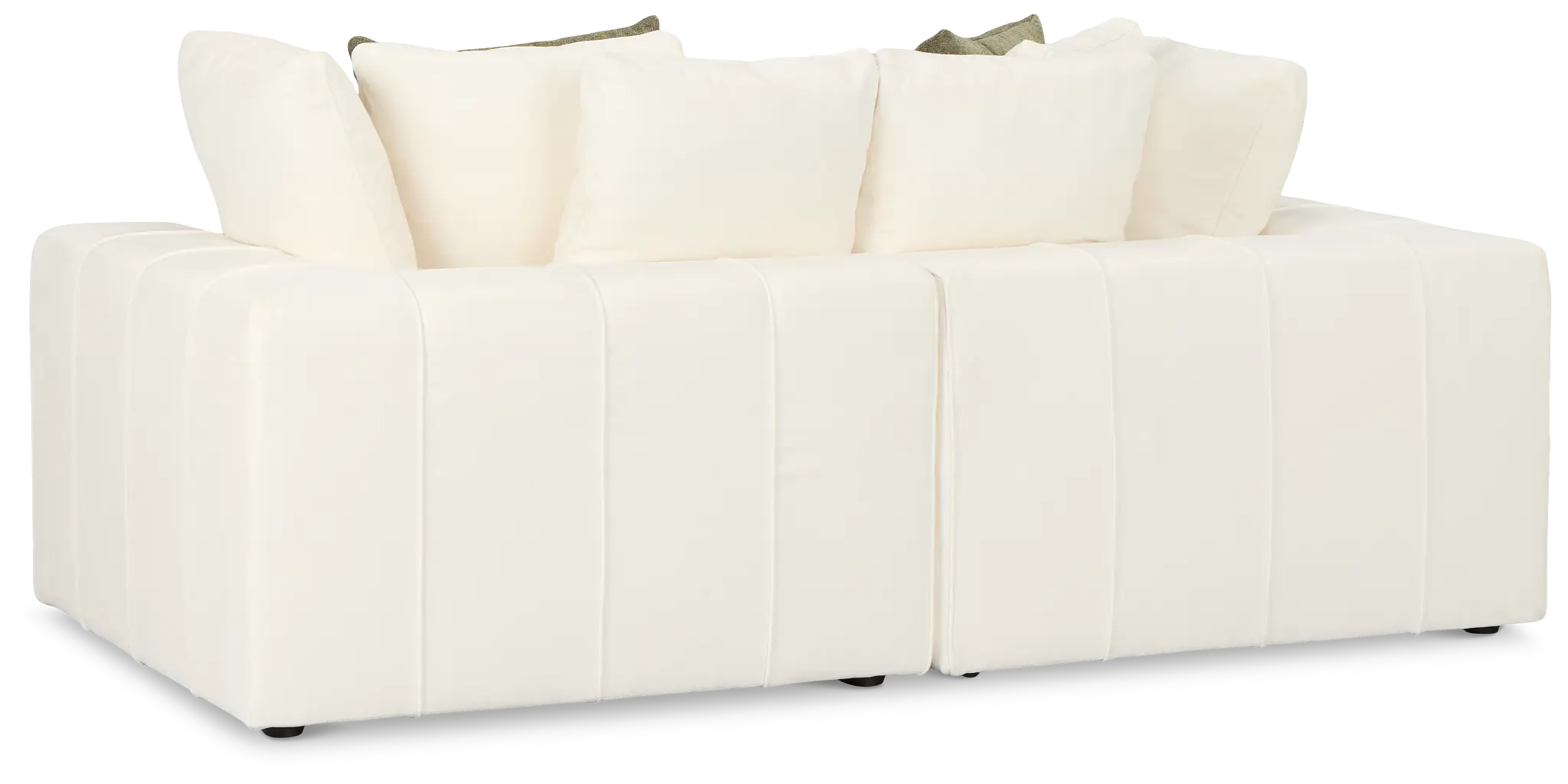 Cruz White Fabric 2-piece Modular Sofa Cruz White Fabric 2-piece Modular Sofa