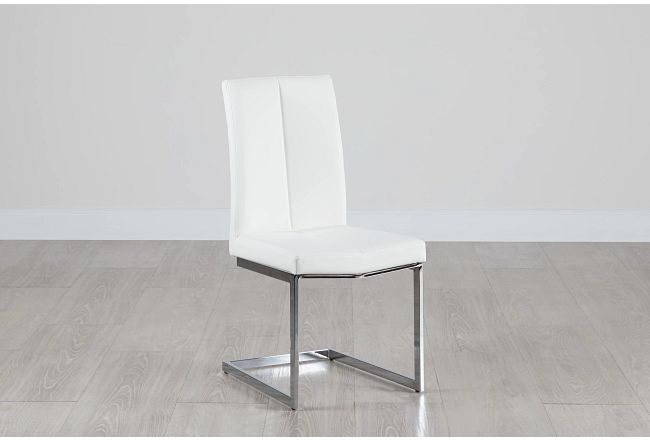 London White Upholstered Side Chair