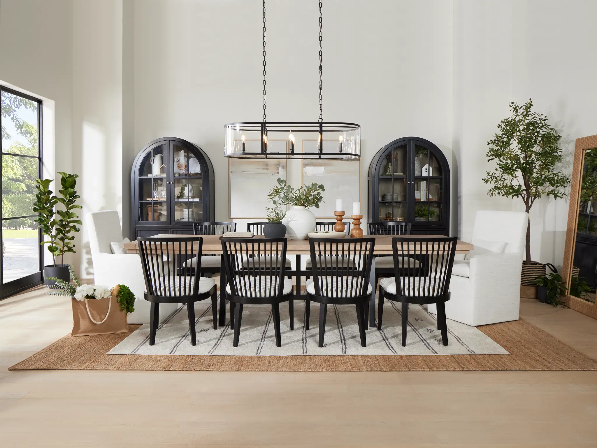 Southlake Two-tone Rectangular Table With 4 Side Chairs & Bench Southlake Two-tone Rectangular Table With 4 Side Chairs & Bench