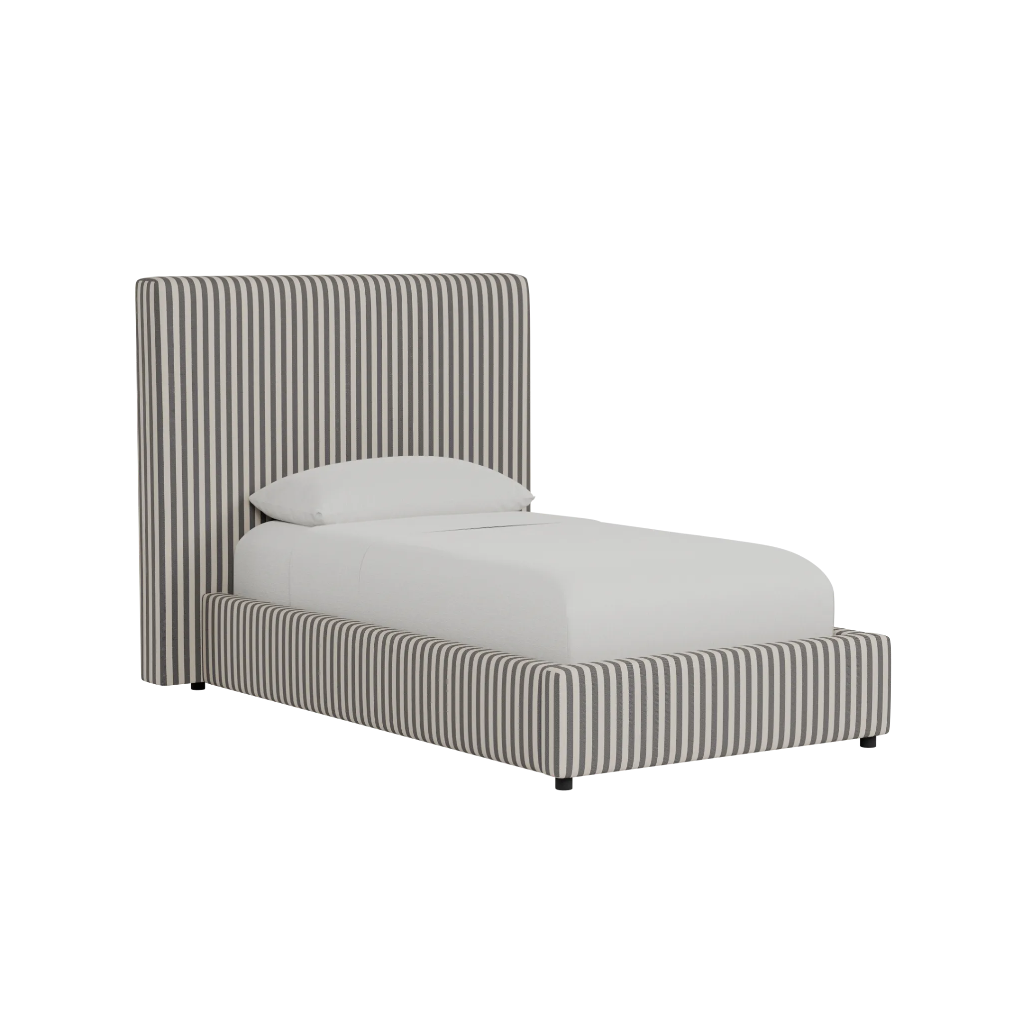 Grayton Sea Lane Dark Blue 54" Upholstered Platform Bed