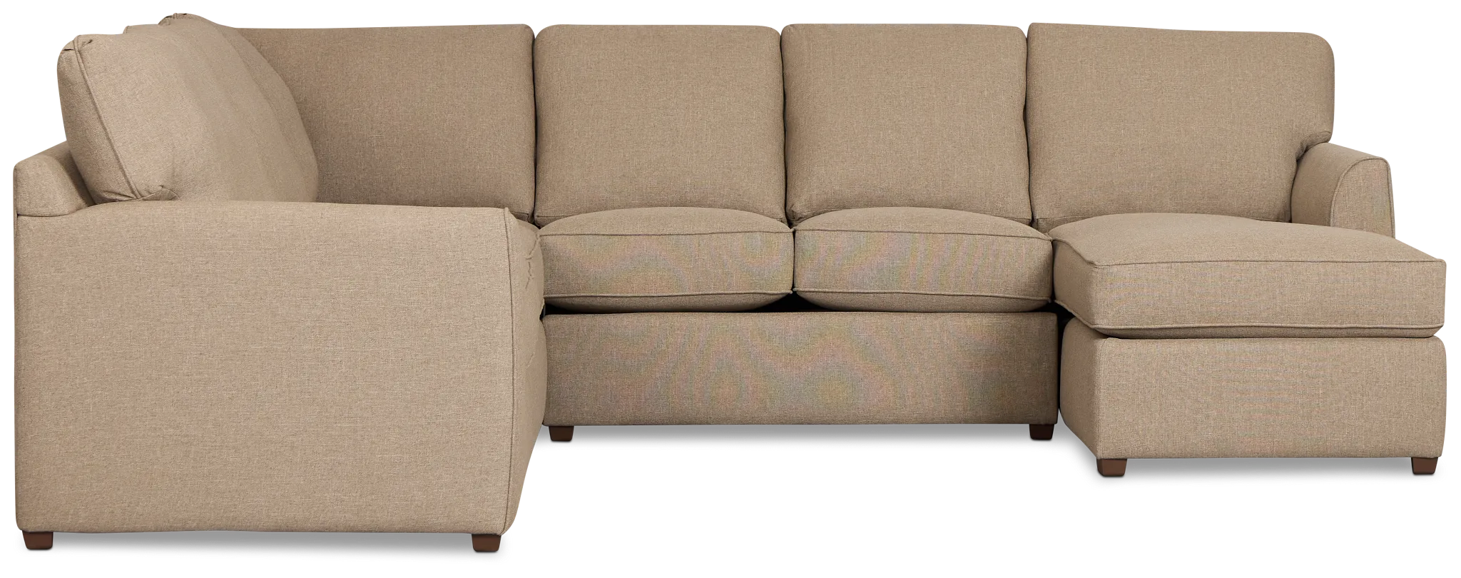 Tate Brown Fabric Medium Right Chaise Sectional
