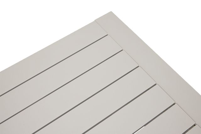 Linear White Aluminum End Table