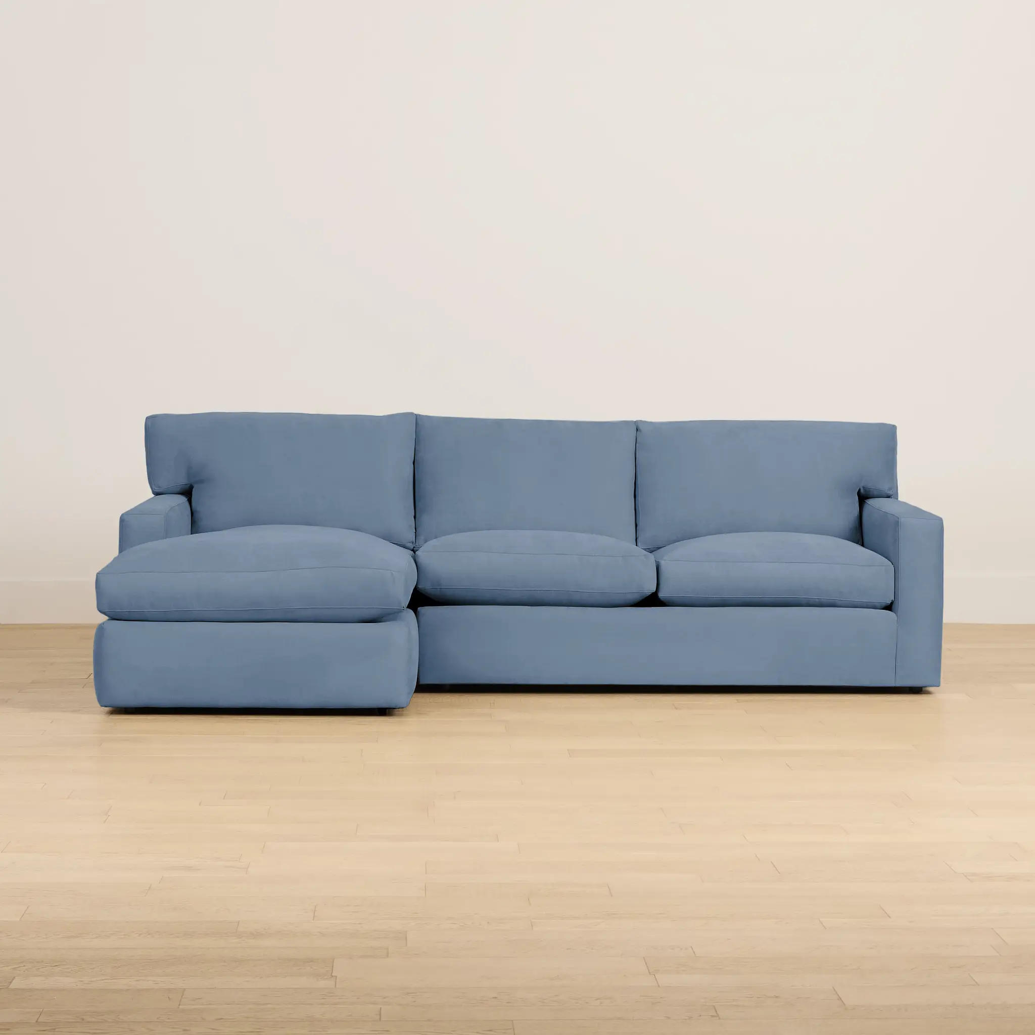 Hudson Blue Fabric Left Chaise Sectional Hudson Blue Fabric Left Chaise Sectional