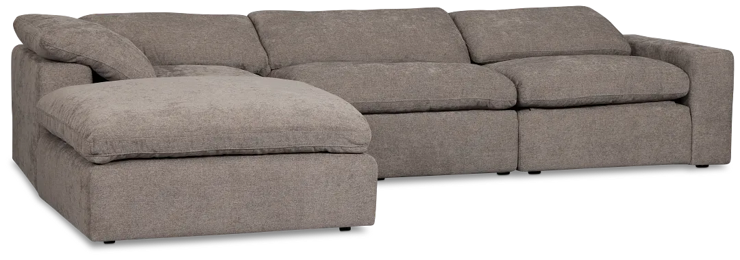 Drift Dark Gray Fabric Small Dual Power Left Bumper Sectional