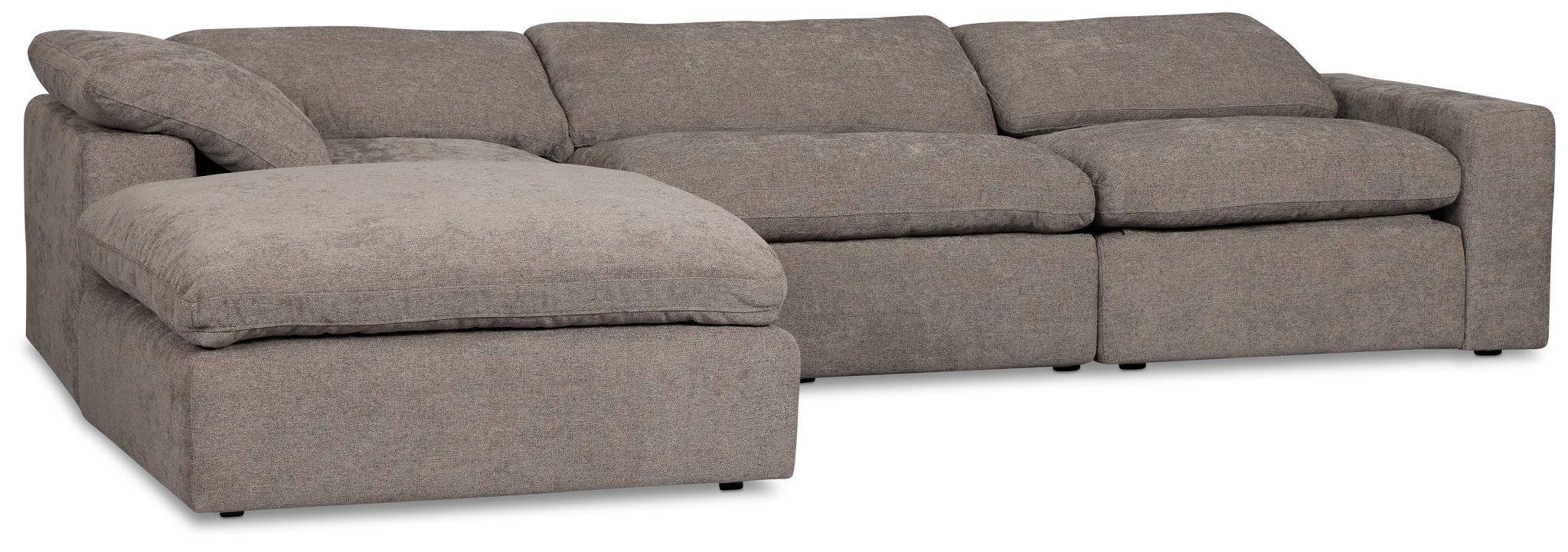Drift Dark Gray Fabric Small Dual Power Left Bumper Sectional
