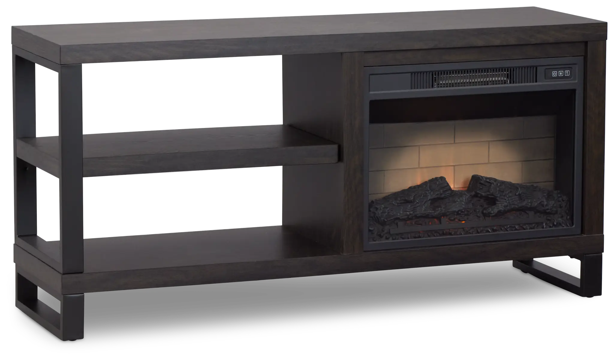 Grove Dark Tone 54" Tv Stand With Fireplace Insert Grove Dark Tone 54" Tv Stand With Fireplace Insert